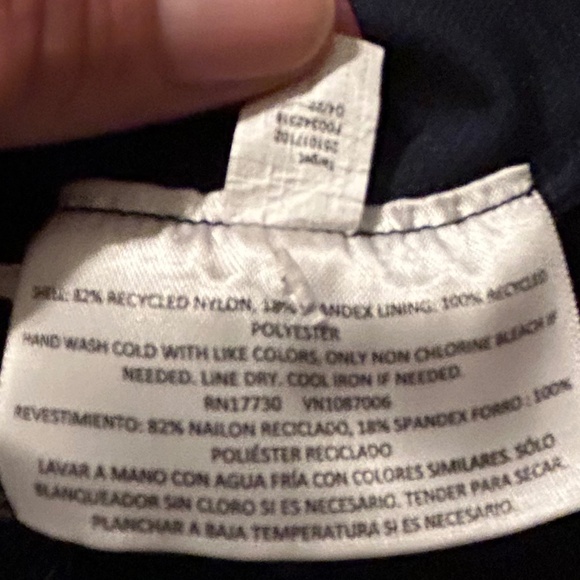 Aguabendita Navy Blue One Piece Floral Adjustable Spaghetti Strap Swimsuit - Picture 11 of 12